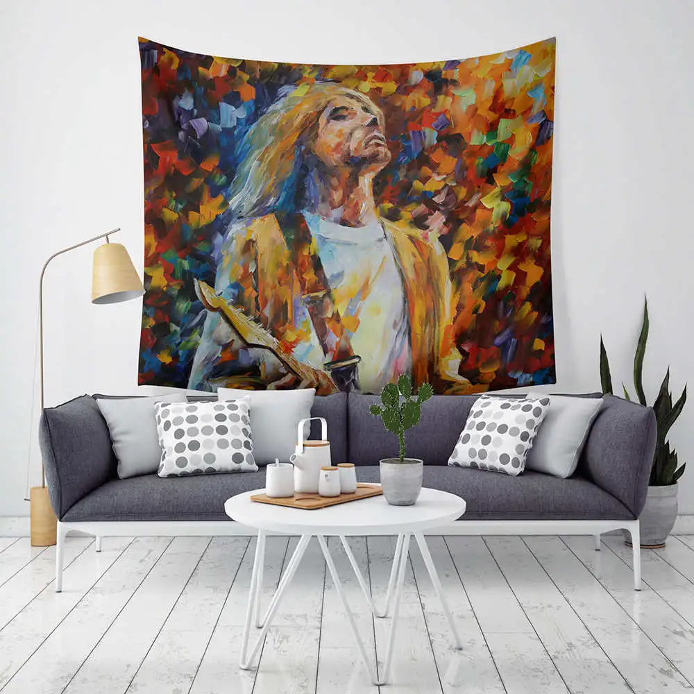 Rectangle 3D Abstract People Face Printed Polyester Wall Hanging Tapestry Home Decor Hippie Mandalas Carpet Beach Towel Boho