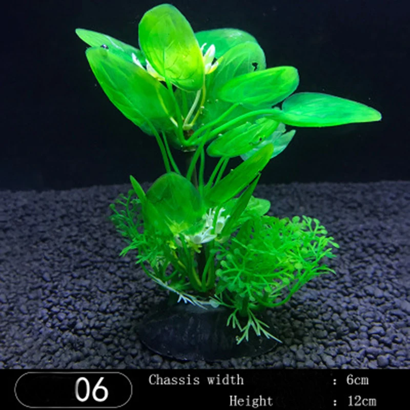 12cm Artificial Plastic Green Plants Fish Tank Underwater Narcissus Water Grass Aquarium Landscape Decor (2)