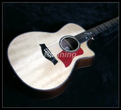 

High Quality Electric Acoustic Guitar 40’’ B-Band Ebony Fingerboard Solid Top Abalone Inlay