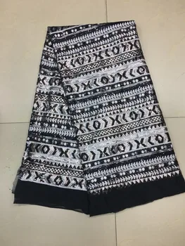 

Sequins Nigerian Net Lace PWD18032225 Embroidered tulle mesh African French Laces Fabrics