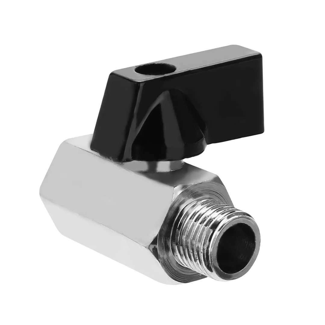 1pc 1/8"1/4"1/2" BSP Mini Brass Ball Valve Air Oil Water Ball Valve FxF&MxF Air Compressor Accessories 1.6Mpa