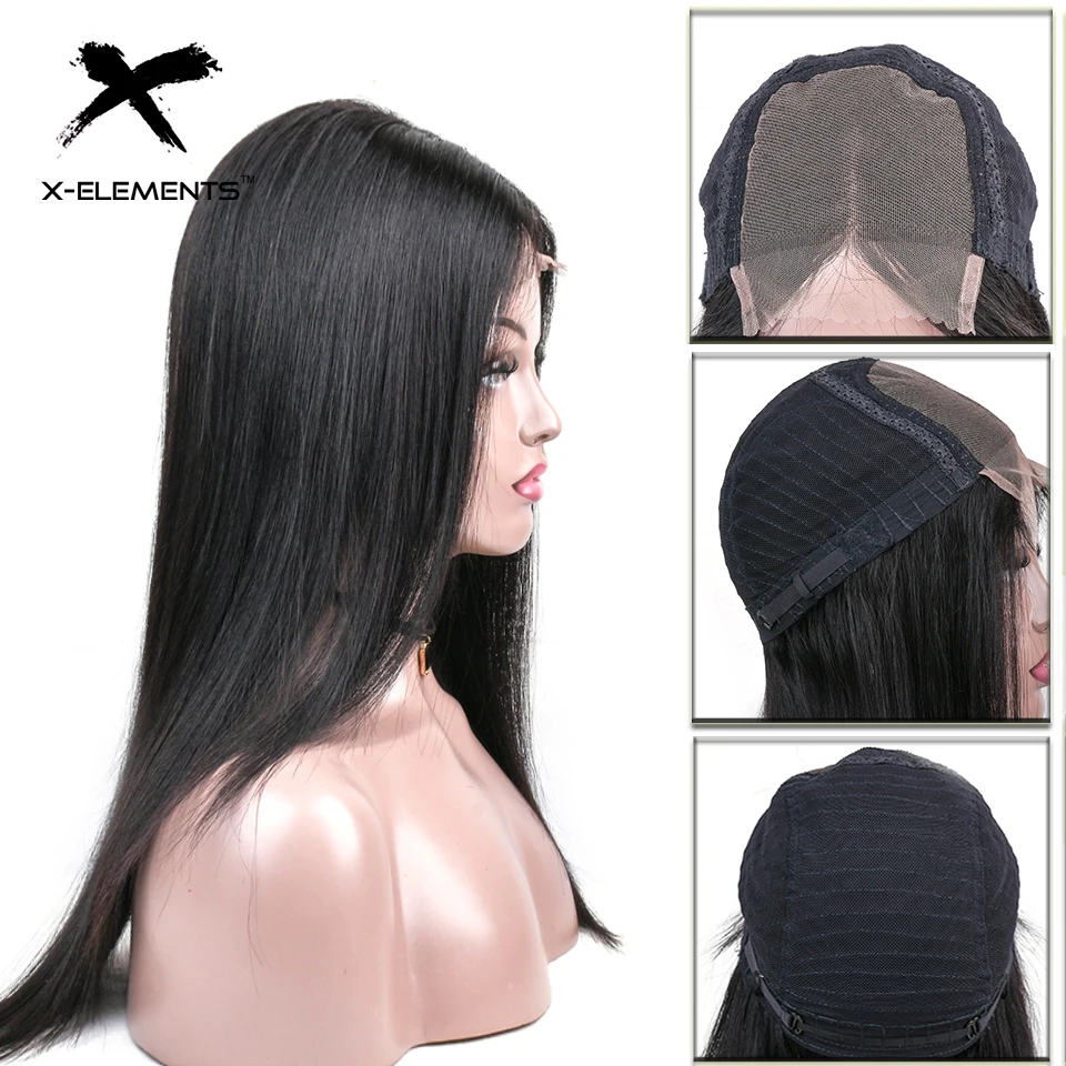 Brazilian Straight Lace Wig Remy Hair 150% Density Lace Front Human Hair Wigs With Baby Hair 4x4 Lace Closure Wig X-Element Hair (1)