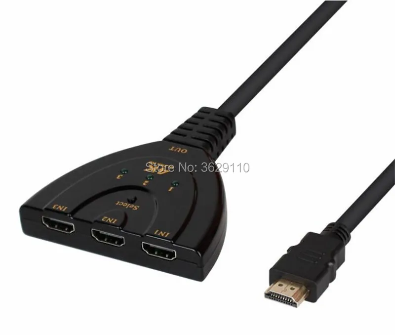 200 шт. 3 порта 4K HDMI Разветвитель переключатель 3в1 hdmi адаптер 1080P для HDTV DVD Xbox PS3 PS4