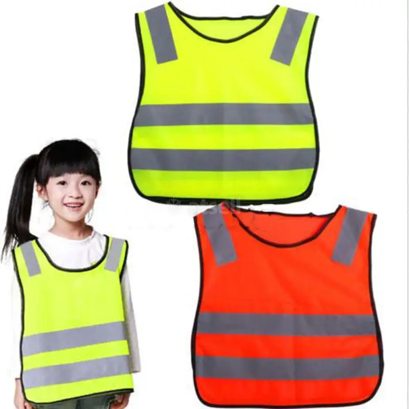 

High Visibility Pupil Child Student Kids Reflective Traffic Vest Scooter Cycling School Safety Vest Jacket