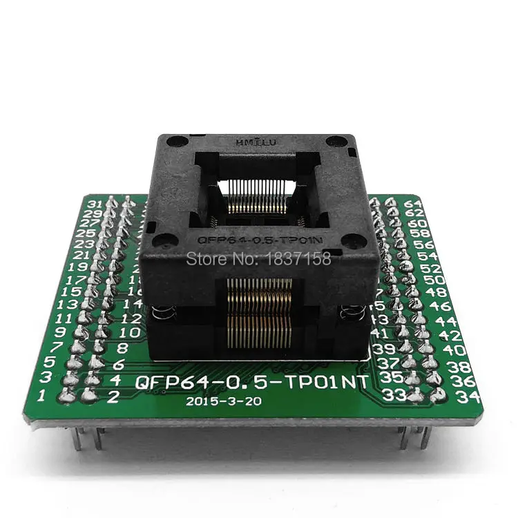 

Wholesale QFP64 TQFP64 LQFP64 OPENTOP Pin Pitch 0.5mm Burn in Socket FPQ-64-0.5 Test Socket Flash Adapter