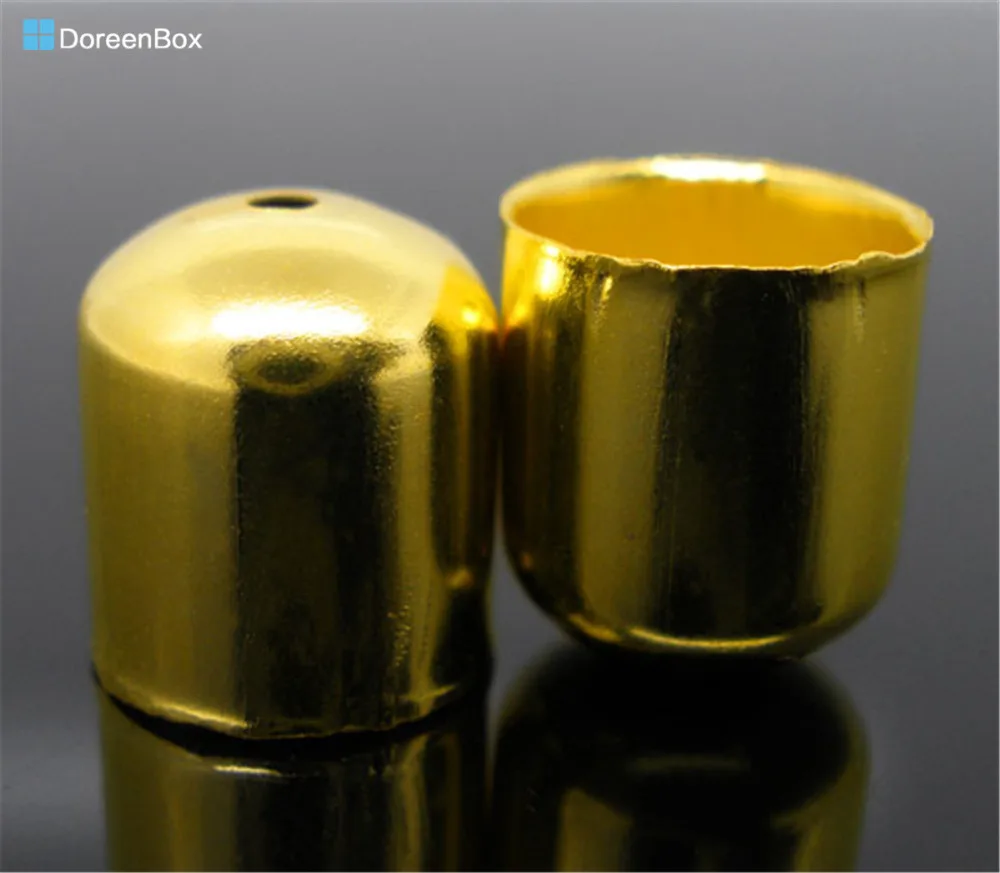 

Doreen Box Lovely 100Pcs Gold color Blunt Necklace End Tip Bead Caps 10x11mm(Fit 9mm) (B04309)