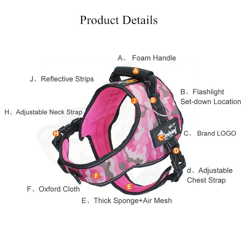 Professional Pet Dog Harness K9 No Pull Saddle Harness Adjustable Strap Dog Training Harness for Medium Large Dogs Products (3)