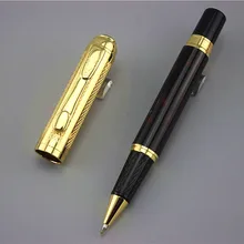 Горячая Шариковая ручка Красивая Черная лакированная с серебряным ролик для обрезки шариковая ручка по акции 005