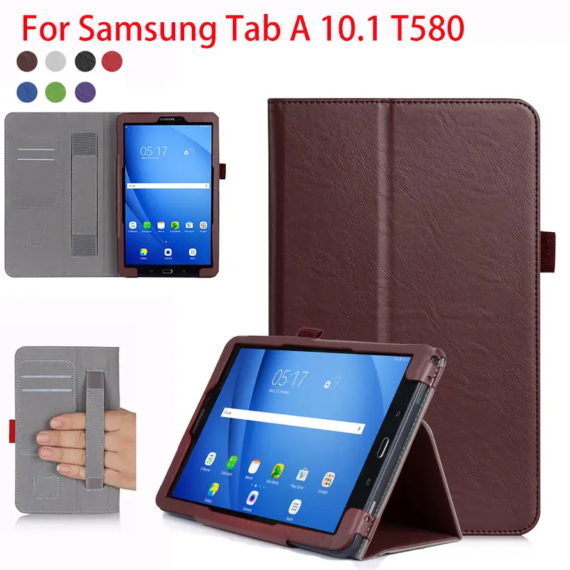 Высокого качества PU кожаный чехол для samsung Galaxy Tab A A6 10,1 2016 T580 SM-T585 T580N Случаи Обложка таблетки рук держатель оболочки принципиально