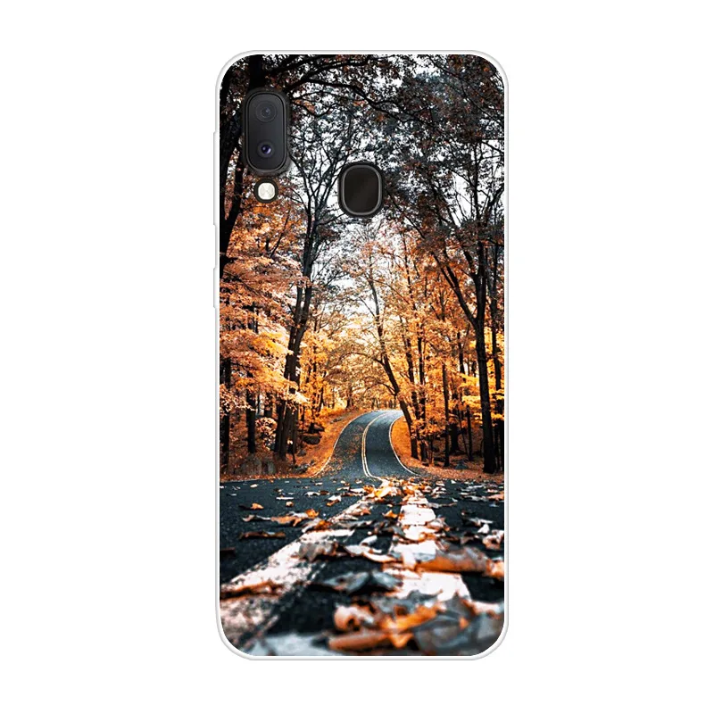 Мягкий силиконовый чехол с принтом для samsung A20 A20e, для samsung Galaxy A20 A20e A2 Core A260 A 20 чехол - Цвет: Темно-красный