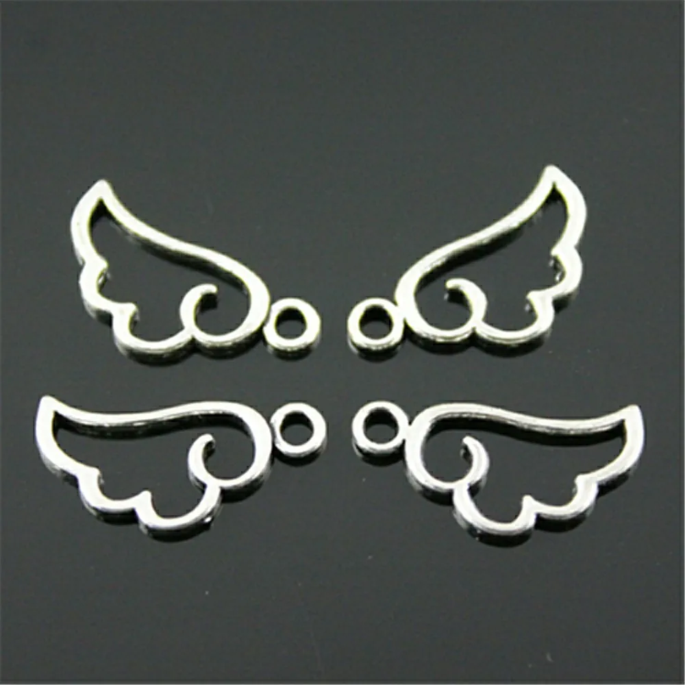 WYSIWYG 40pcs 18x9mm 2 Colors Antique Silver, Antique Bronze Plated