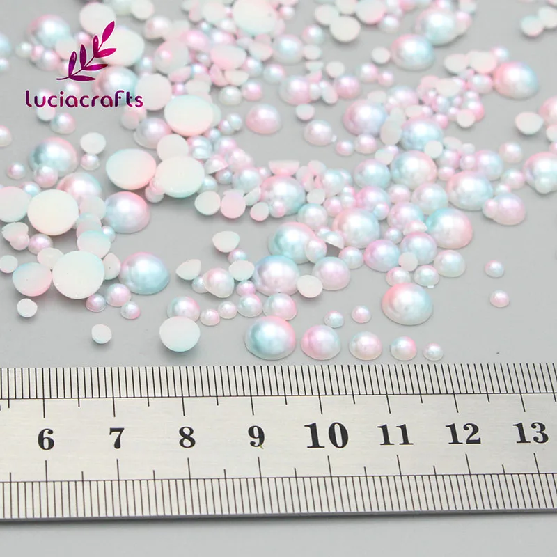Полукруглые Имитационные жемчужины Lucia crafts 3/4/5/6/8 мм зеркальные бусины для