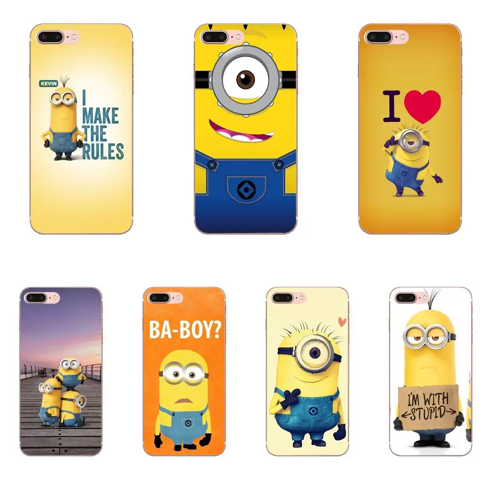 

For Galaxy A3 A5 A7 A8 A9 A9S On5 On7 Plus Pro Star 2015 2016 2017 2018 Soft Phone Case Coque Cute Cartoon Yellow Minions