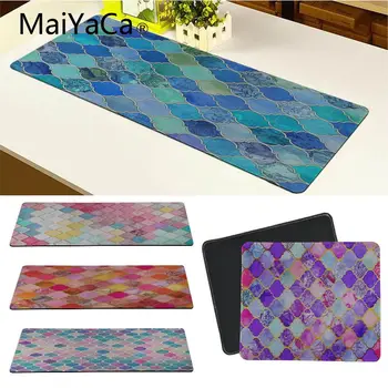 

MaiYaCa New Design pink and gold moroccan mouse pad gamer play mats Keyboard Mat Desk Mat Computer Game Tablet Gaming