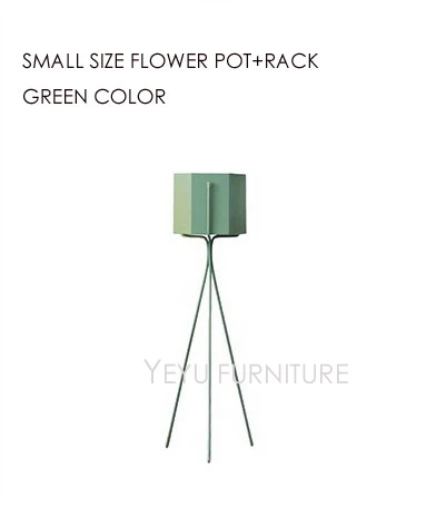 Современный дизайн, модные металлические полки для цветочных горшков, популярные Чердаки для цветочных горшков, лоток для хранения, для гостиной, для растений, для организации, поднос для корзин - Цвет: Small Green pot rack