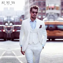 Дизайн костюм Для мужчин жениха Свадебные Смокинги комплект из 3 предметов куртка брюки жилет Выходные туфли на выпускной бал официальная Вечеринка Бизнес рабочие костюмы мужской костюм