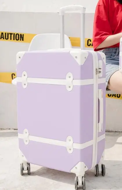 CARRYLOVE 2" 22" 2" 26" дюймовый Женский чемодан в стиле ретро набор Забавный Спиннер чемодан на колесиках из АБС-пластика с косметичкой - Цвет: only luggage