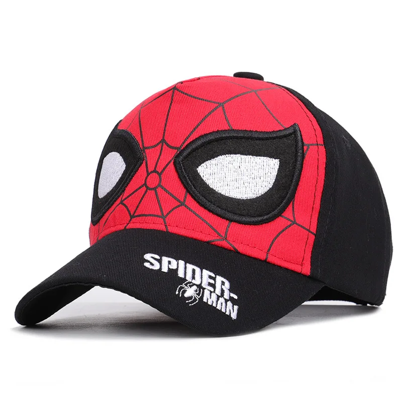 Человек-паук бейсбольная кепка для детей обувь для мальчиков шляпа мультфильм Регулируемый дышащий Открытый аксессуар