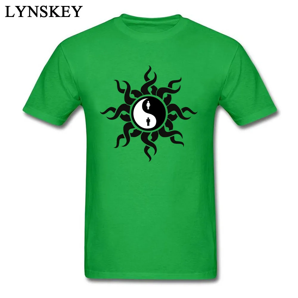 Crewneck All Cotton T Shirt for Men Print Summer Tops Tees Short Sleeve Faddish Tribal Yin Yang Man Woman Customized Clothing Shirt Tribal Yin Yang Man Woman green