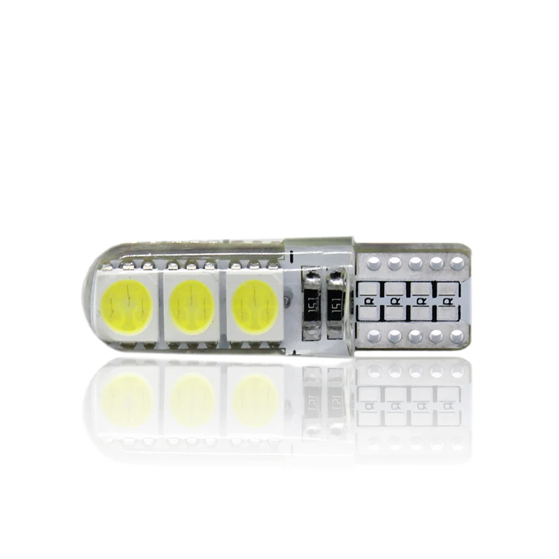 Leites Super Bright T10 Led Bulbs 194 5050 6 smd DC 12V License Plate Light Clearance Lights Waterproof Car-styling (3)