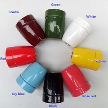 2 шт./лот CE E27 красочные круглые светодиодные лампы керамика и фарфор Цветная глазурь держатель лампы керамическая розетка E27 красочный керамический патрон