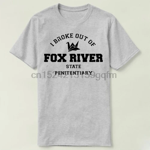 Prison Break Scofield Fox River Tee Short Sleeve Cotton T-shirt Women and Men | Мужская одежда