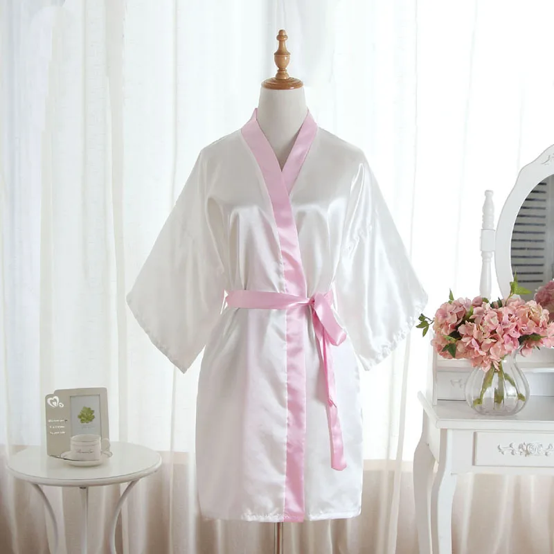 Размера плюс свадебные туфли для невесты или подружки невесты туалетн мини-кимоно красные женские короткие банный халат юката Ночная рубашка, одежда для сна, ночная рубашка - Цвет: C - 1