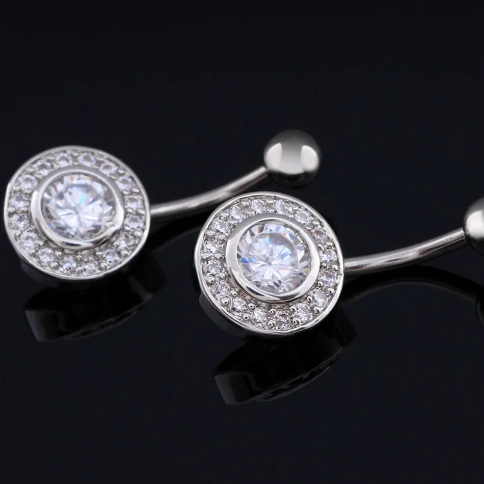 Новое поступление серьги для пупка с прозрачным Цирконом ААА пикантные