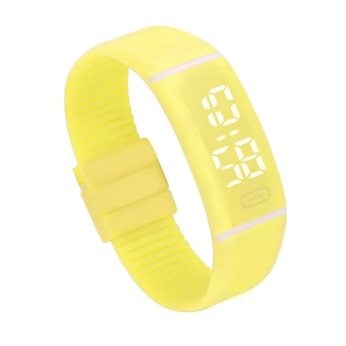 Модные силиконовые спортивные часы светодиодный браслет цифровые часы повседневные мужские часы Военные Relogio Masculino Montre Homme - Цвет: Цвет: желтый