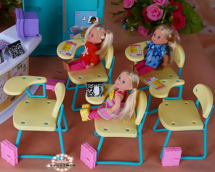 Для школы Барби модная Классная доска+ стул+ стол школьная образовательная мебель аксессуары для Барби Келли сестра