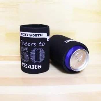 

200pcs/lot Neoprene Stubby Holder With Customized Logo Sublimated Printed Stitched Side Seam With Bottom Beer Can Holder Cover