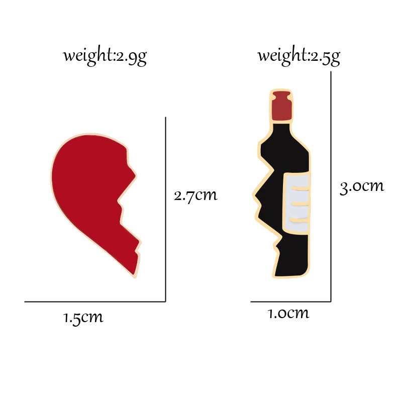 Эмалированная булавка набор разбитое сердце винная бутылка земля CD пицца пиво креативная брошь и булавки аксессуары для одежды мультфильм значок ювелирные изделия