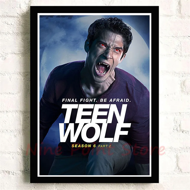 Teen Wolf, белая бумага с покрытием, кино-стикеры Настенные, четкое изображение, украшение для дома, гостиной, спальни, дома, без рамы - Цвет: Светло-зеленый