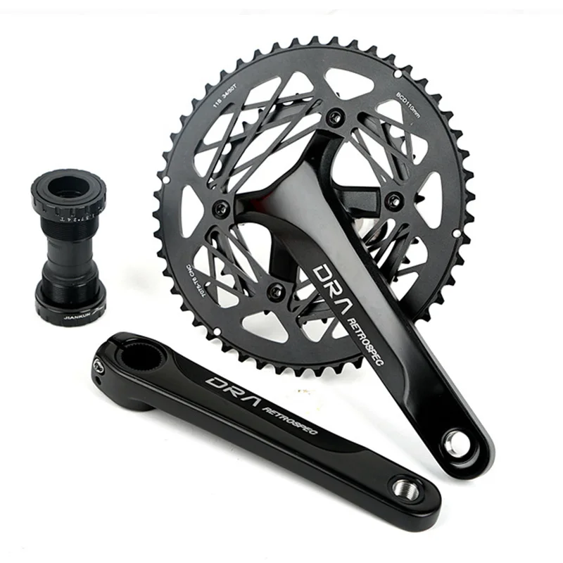 Высокая Quailty дорожный велосипед Cranksets 34 T-50 T AL7075 узкая широкая дутая цепочка кольцо для 22/20 скоростной системы переключения дороги