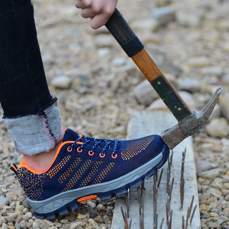 

Safety Shoes Breathable Spring Summer Work Shoes Steel Toe Caps Fashion Casual Nonslip Wear resistant Labor Protective Footwear