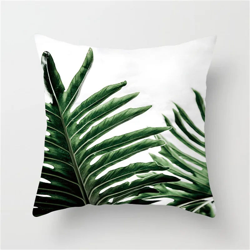 Fuwatacchi чехол для подушки с тропическим растением кактус монстера зеленый лист наволочка для дивана стула Летний стиль декоративные подушки