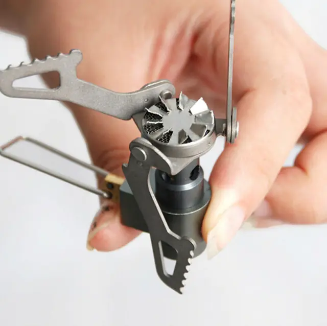 Cheap 12PCS/Dozen BRS-3000T Super Lightweight One-Piece Titanium Alloy Outdoor Burner Camping Gas Stove Free Shipping