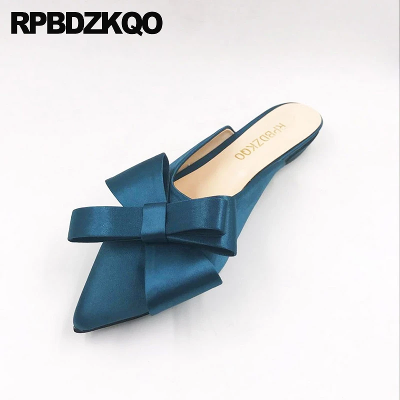 navy blue mules