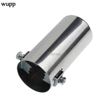 1Pc Universal Stainless Steel Car Rear Round Exhaust Pipe Tail Throat Muffler Tip Drop shipping