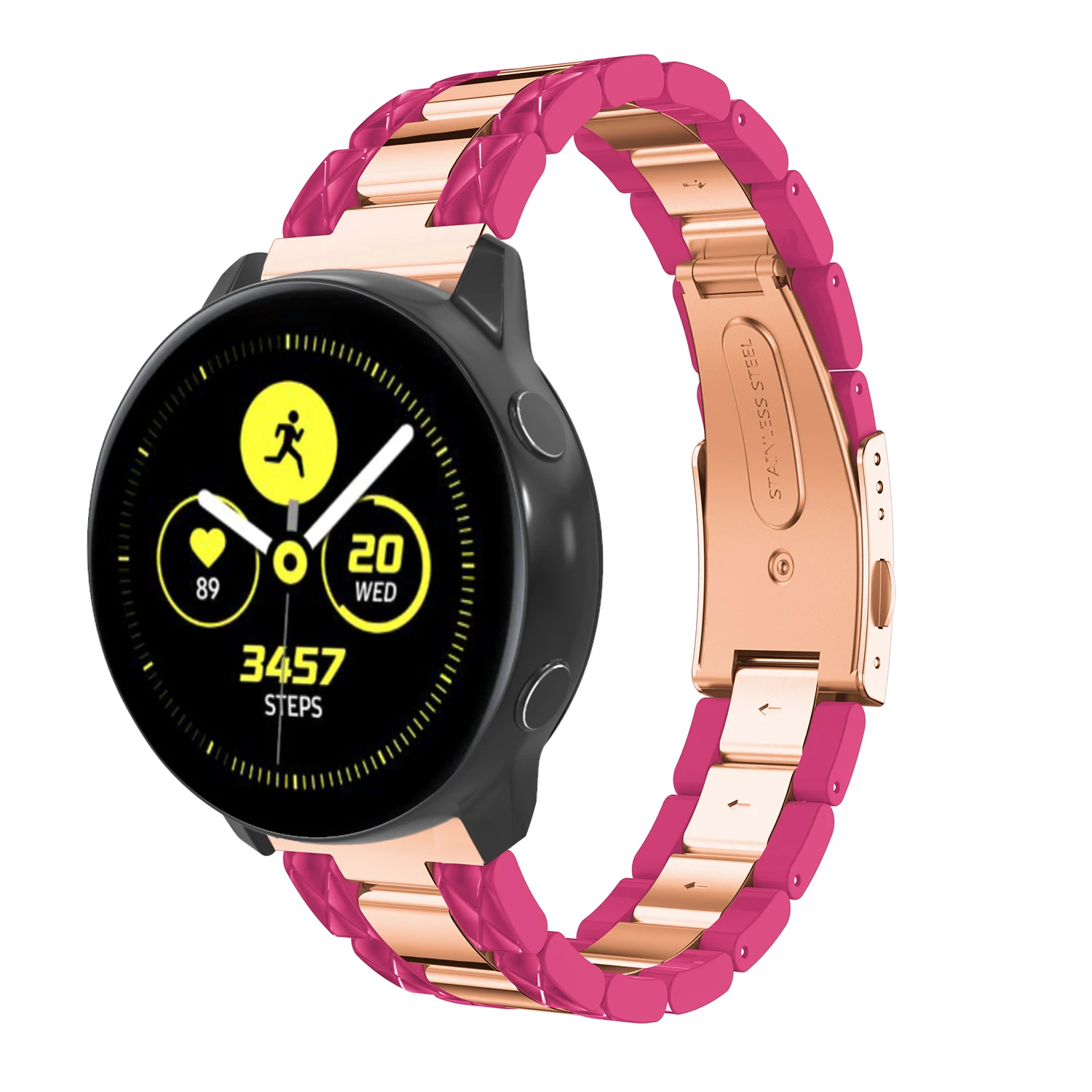 Ремешок из нержавеющей стали для samsung Galaxy Watch Active Smartwatch цветной 20 мм ремешок для часов