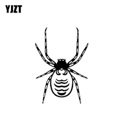 YJZT 10 см * 14,4 см Оригинал паук изящный виниловая наклейка автомобиля Стикеры тонкий черный/серебристый C19-0703