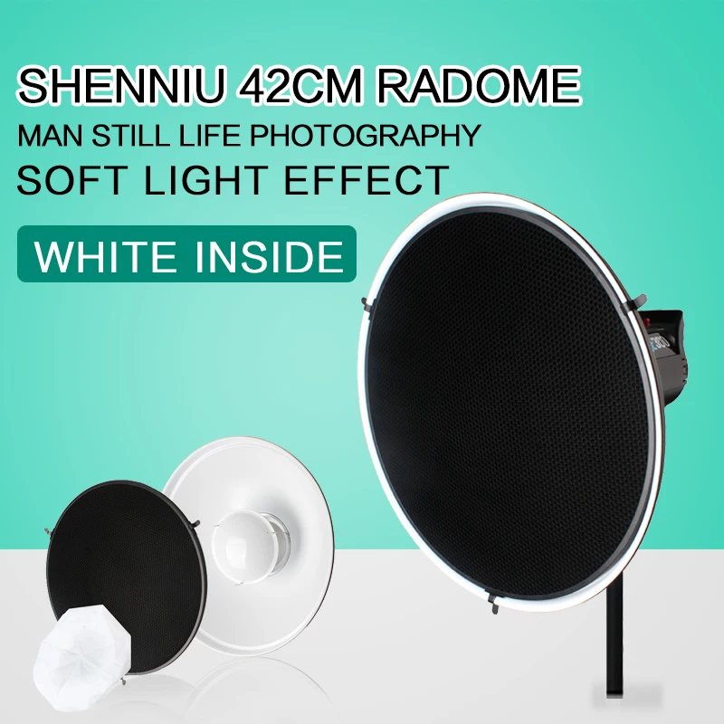 

Godox Beauty Dish white/silver 42cm 16" Honeycomb Grid Bowens Mount Diffuser for Flash Strobe photography Studio lamp