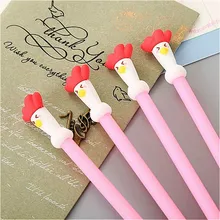 1 шт. маленькая красная курица гелевая ручка школьные Канцтовары Школьные принадлежности милые кавайные милые красивые офисные черные цвета 0,5 мм