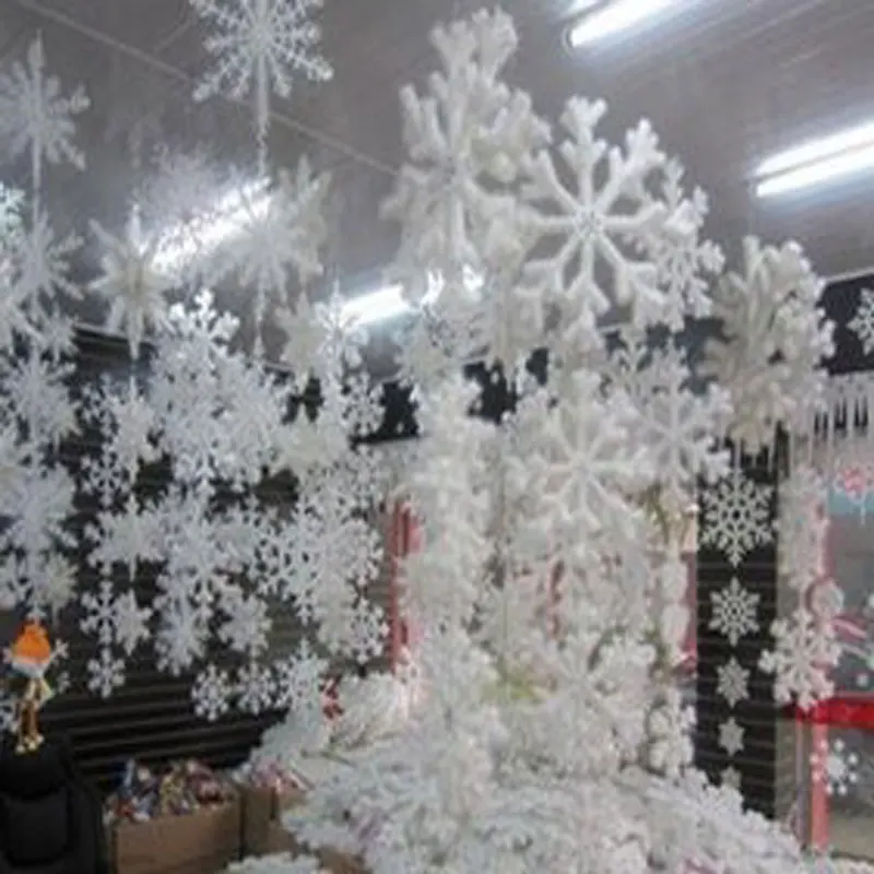 30 шт./10 пакета(ов) белый Снежинка Рождество Decortions для дома елочные украшения фестиваль праздник вечерние домашний декор - изображение