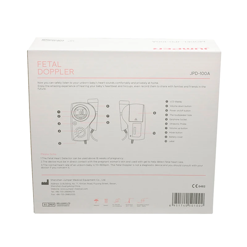 JUMPER Fetal Doppler JPD-100A + (FDA & CE Certified) 5