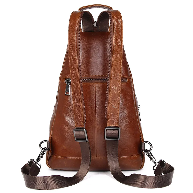 J.M.D высококачественные мужские нагрудные сумки из натуральной кожи Маленькая двойная сумка на ремне для мужские сумки с ремешком 4005
