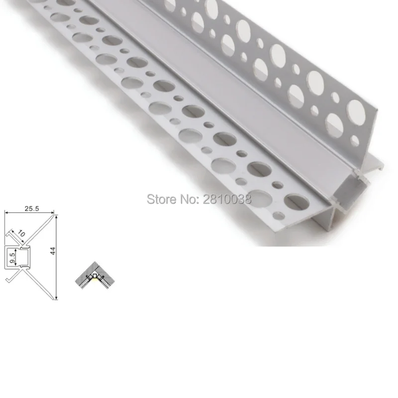 

10 X1 M Sets/Lot angle led strip aluminium profile and inner corner wall channel for recessed wall lamps