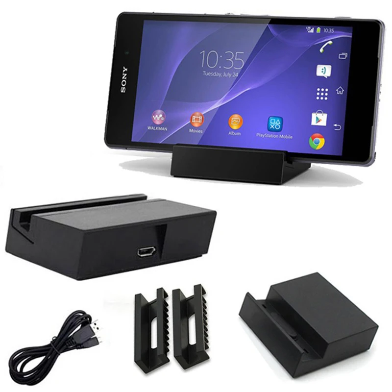 

Black Magnetic Desktop Charger Dock For Sony Xperia Z1/ Z2/Z3 L50W L36H Charging Station with USB Cable Free Shipping