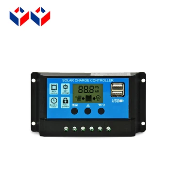 

12/24V 10A 20A 30A High Quality PWM Solar Charge Controller With Dual 5V USB