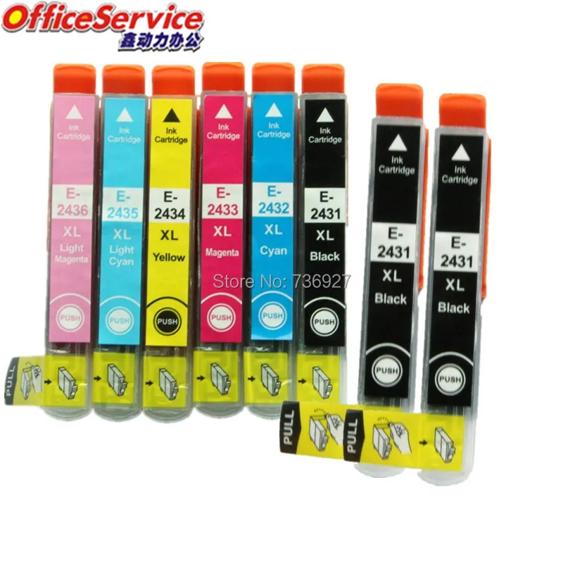 

8X 24XL T2431 T2421 Compatible Ink Cartridge For Epson XP-55 760 850 860 950 750 960 inkjet printer